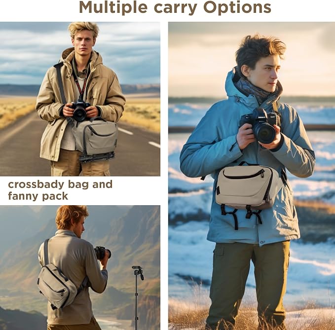 TAAOKA Camera Sling Bag, Waterproof Camera Case