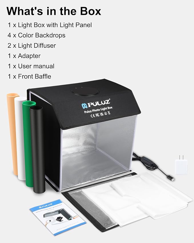 Light Box Photography, PULUZ 16"x12" Portable Photo Box