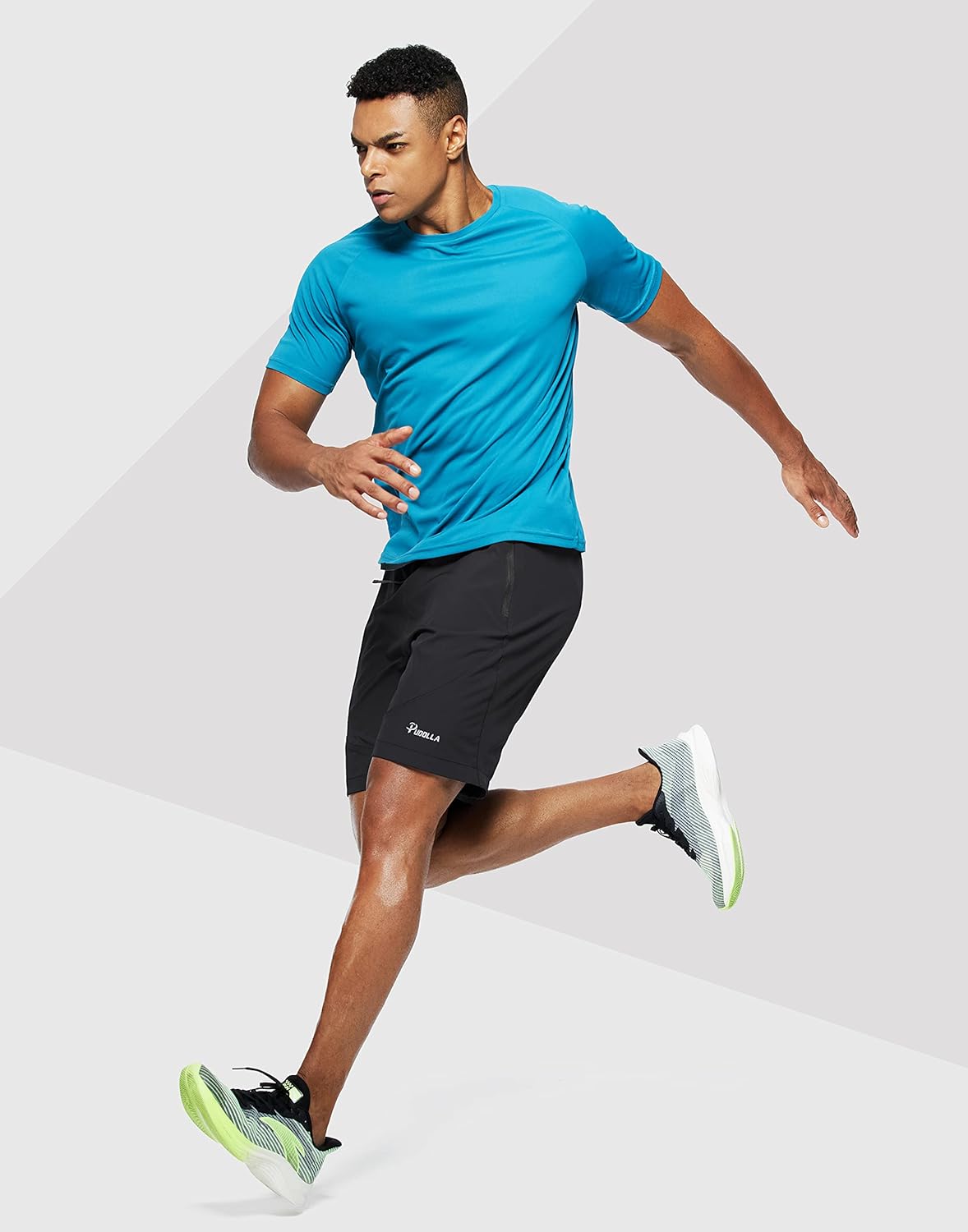 Pudolla Men's Workout Running Shorts - Lightweight Athletic Shorts with Zipper Pockets | 7"/5"/9" Options