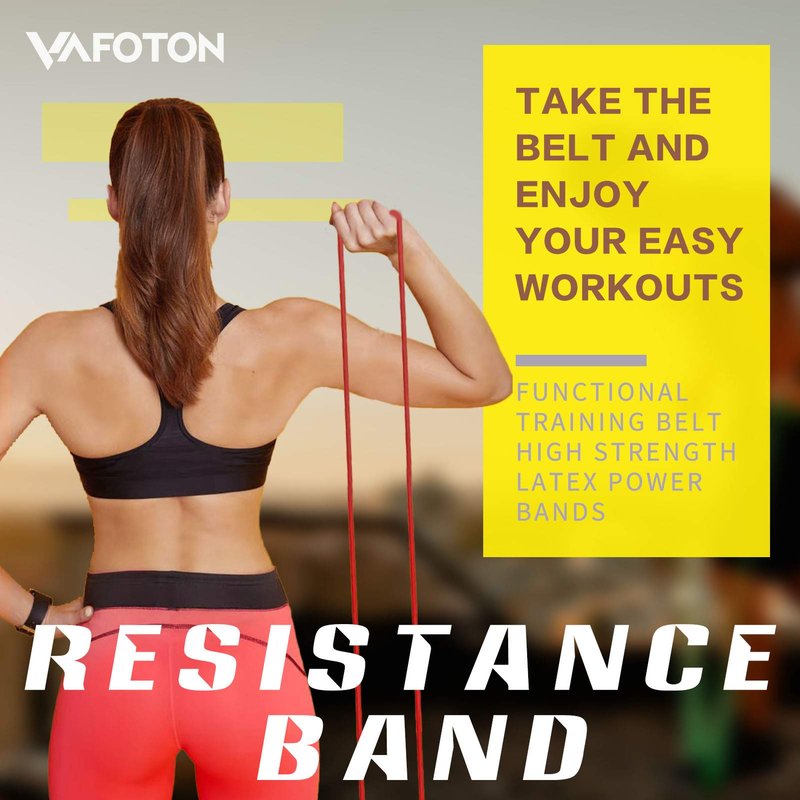 VAFOTON Pull up Assist Band,Latex Resistance Strap Loop for Strength Training,Warm up,Streching,Muscels Building,Home Gym Equipment for Men and Women-Light Level