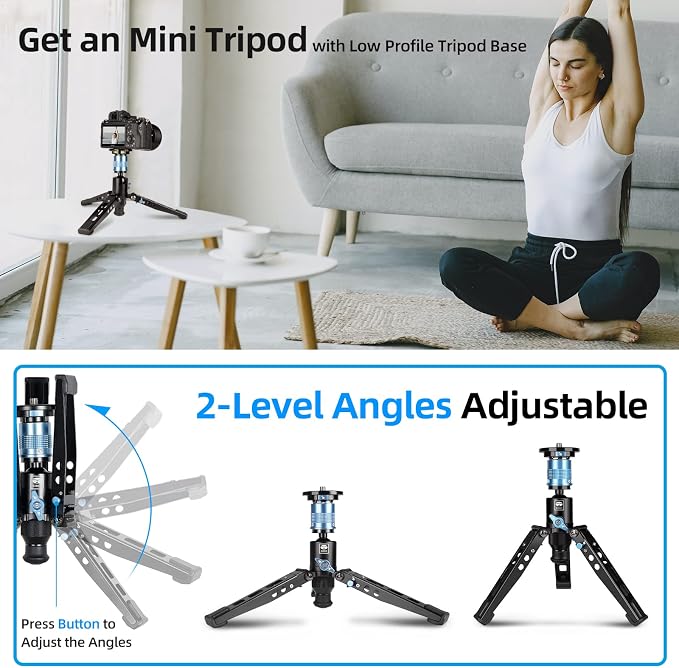 SIRUI P-325FS Monopod with Feet, Max Load 22lbs, 360° Panorama, Quick Release