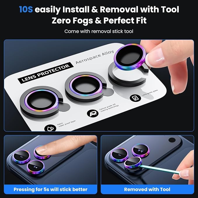 WSKEN for iPhone 17 Pro/iPhone 17 Pro Max Camera Lens Protector