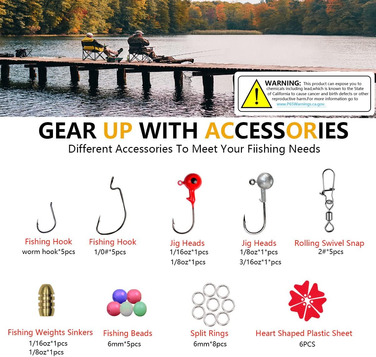 Skiennix Fishing Lures Kit - Complete Tackle Set with Crankbaits, Topwater Lures & Jigs | Ideal for Bass & Trout