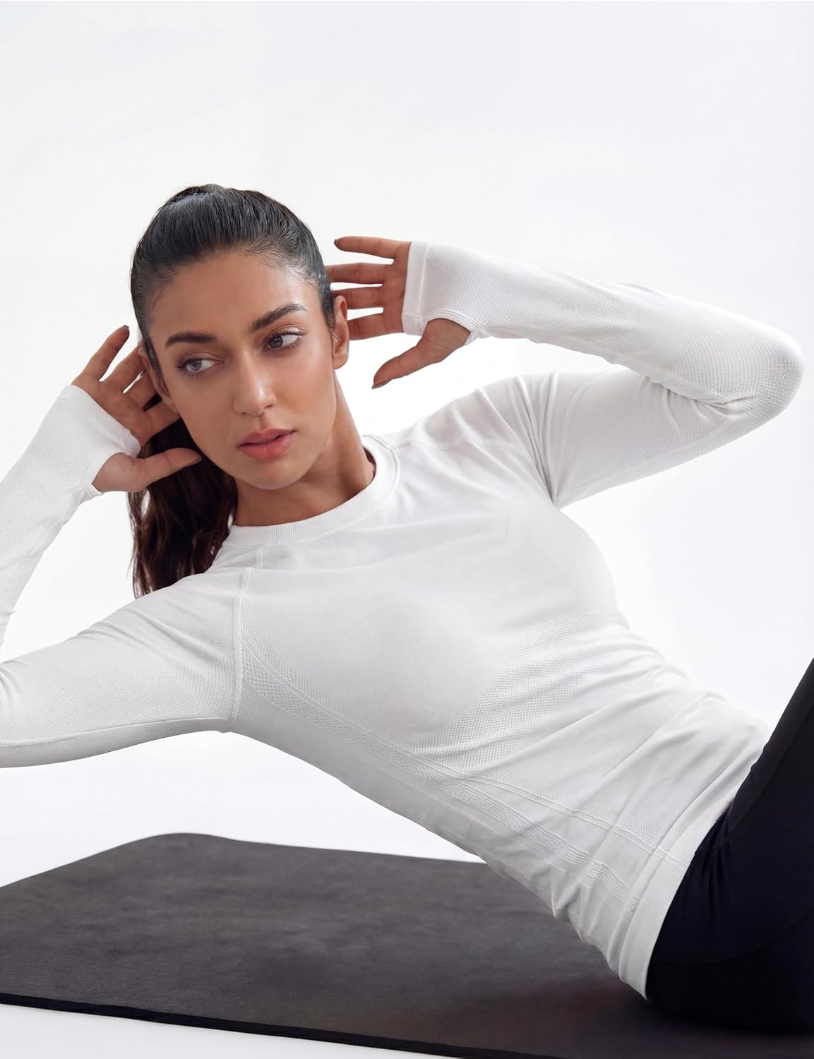 WANAYOU Long Sleeve Workout Tops - 2 Pack Compression Athletic Shirts for Gym & Yoga | Quick Dry, Seamless