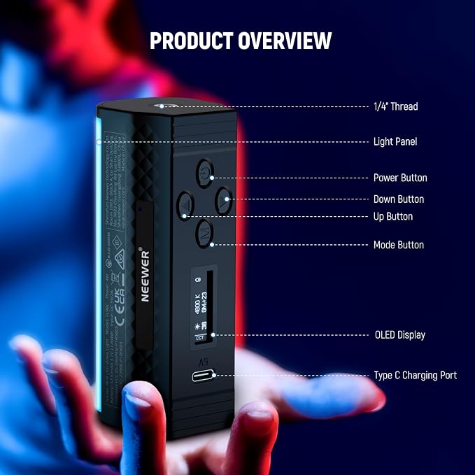 NEEWER Pro Magnetic Handheld Light Wand