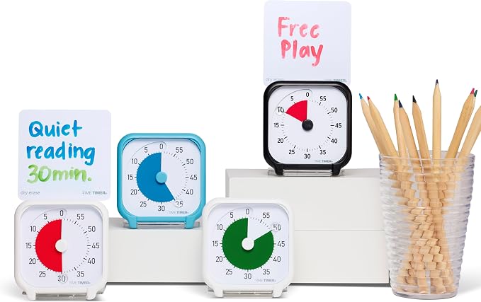 Time Timer 3 Inch Visual Timer – 60-Minute Quiet Portable Countdown Timer