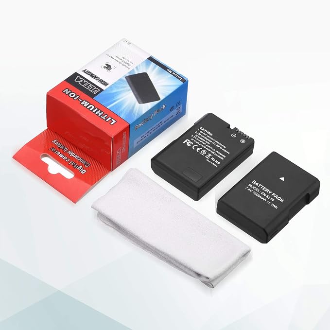 EN-EL14 EN EL14A Battery 2-Pack 1500mAh Li-ion Batteries Compatible