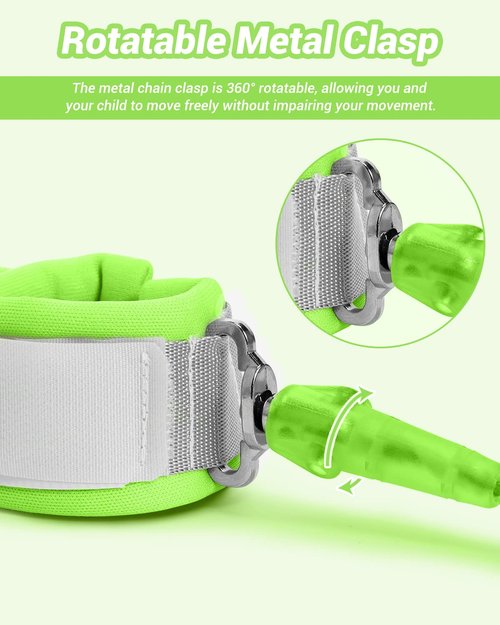 Dr.meter Kids Leash - Reflective Anti-Lost Wrist Link with Key & Lock | 8.2ft Safety Harness for Travel