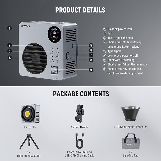 NEEWER 80W LED Video Light