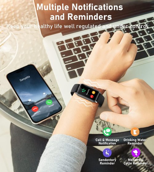 Mindrose Fitness Tracker Smart Watch - Heart Rate & Blood Oxygen Monitor | Pedometer for Men & Women