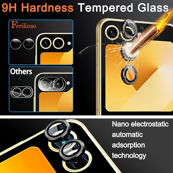 Ferilinso Screen Protector for Samsung Galaxy Z Flip 6 / Z Flip 7 FE