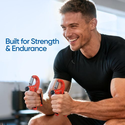 FitBeast Grip Strength Trainer - Adjustable Hand Grip Strengthener for Rehab & Training | 10-132 lbs Resistance