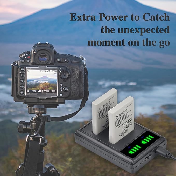 Pickle Power EN-EL5 Battery 2-Pack and LED Dual Charger
