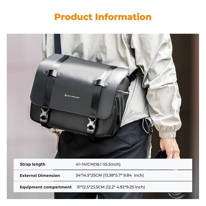 K&F CONCEPT Camera Sling Bag, Waterproof Crossbody Shoulder DSLR/SLR/Mirrorless
