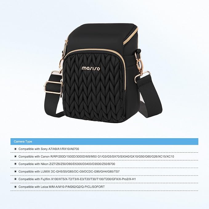 MOSISO Camera Bag, Small Dual Access Crossbody Shoulder Bag