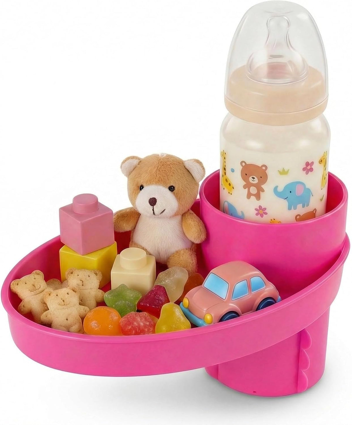 Car Seat Snack Tray Cup Holder 2.5-2.8in Travel Table Road Trip