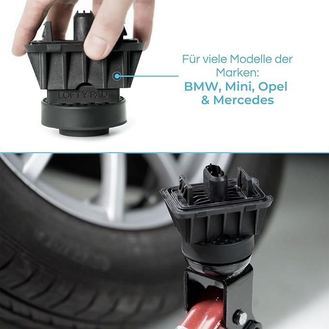 PLANGER® - Lofty PAD - Rubber Jack Pad for Mini & Opel (Special CAR Brands from Germany) Trolley Jack, Vehicle Lift and Axle Stand - Protects Your Car, SUV