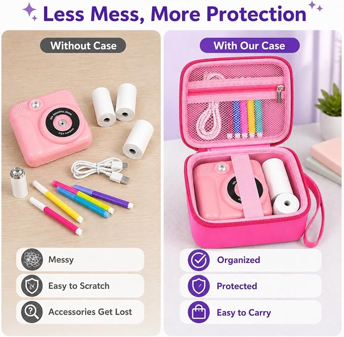 PAIYULE Kids Instant Print Camera Case Compatible