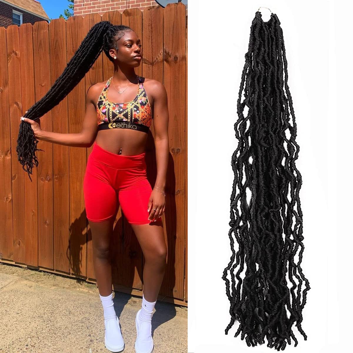 36 Inch 1 Pack Soft Locs Crochet Hair Whole Strand No Extended Long New Faux Locs Pre-Looped Super Lightweight Synthetic Crochet