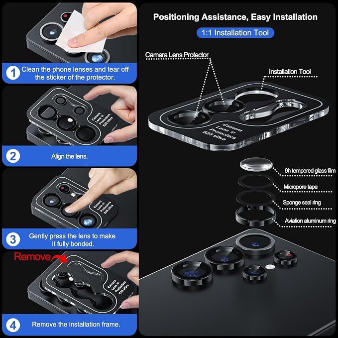 WSKEN for Samsung Galaxy S25 Ultra Camera Lens Protector