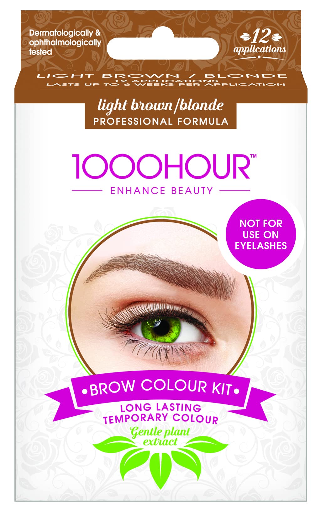 1000 Hour Professional Formula Brow Color Kit - Defined Brows With A Long-Lasting Formula With Eyebrow Mascara - Brow Gel For St