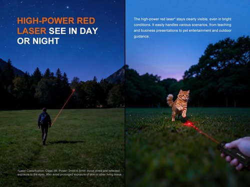 Fenix E06R Pro 1600 Lumens 4-in-1 EDC Flashlight with UV Light, Red Beam, Spotlight/Floodlight, Rechargeable, Flat Shape for Everyday Carry & Outdoor with Lumentac Organizer (Black)
