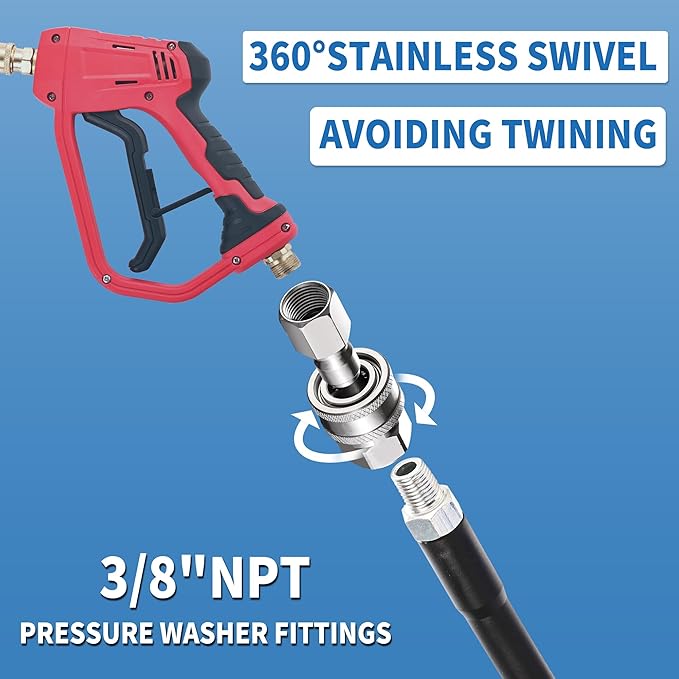Selkie 3/8" Pressure Washer Quick Connect,8Pack Pressure Washer Fittings, Stainless Steel Adapter Set, Female Thread
