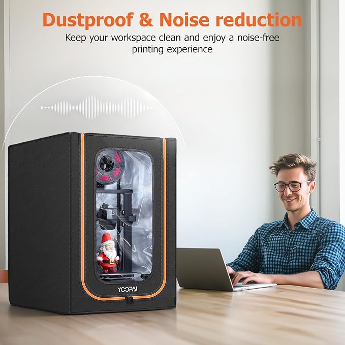 3D Printer Enclosure with LED Lighting, Fireproof Dustproof Tent Constant