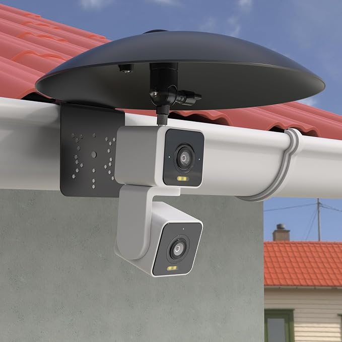 Sun Rain Shade Cover with Gutter Mount WYZE Cam Pan V1/V2/V3/V4/Duo Cam Pan