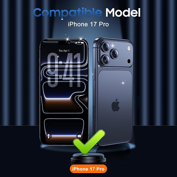 UniqueMe Compatible for 3 Pack iPhone 17 Pro Camera Lens Protector