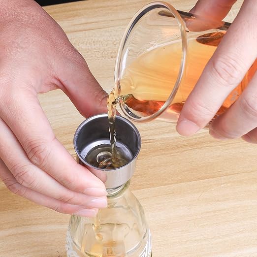 3 Pcs Canning Funnels for Wide and Regular Jars, Stainless Steel Wide Mouth Funnels, Metal Funnel Set for Kitchen Use, Transferring Liquid Power Mason Jam Grains, with Jar Tongs Lifter