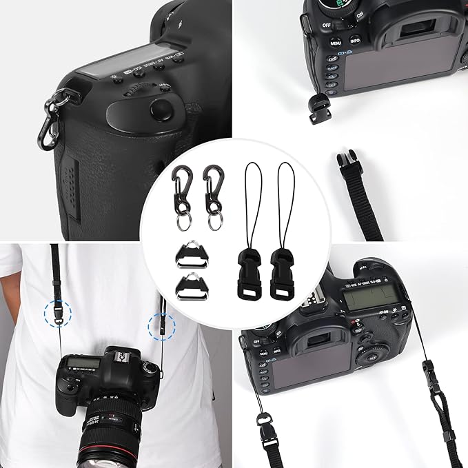 6pcs Camera Quick Release Strap, Adjustable Quick Release Buckle