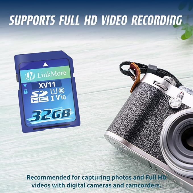 LinkMore 32GB Full-Size SD Card, SDHC Compatible