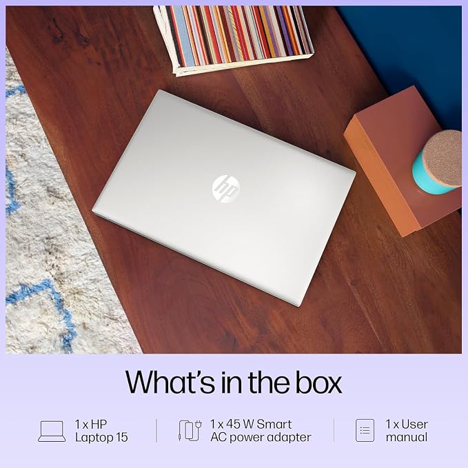 HP Pavilion 15" 2026 AI-Ready Laptop, Intel 4-Core N100, 8GB RAM 256GB SSD | FHD Display, Numeric Keypad, Long Battery, Lightweight, Microsoft Office 365, Platinum White, Windows 11 Home