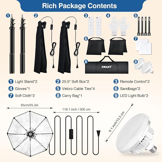 EMART Softbox Lighting Kit