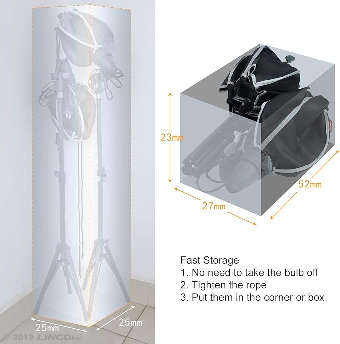 LINCO Lincostore Photography Photo Table Top Studio Lighting Kit- 30 Seconds to