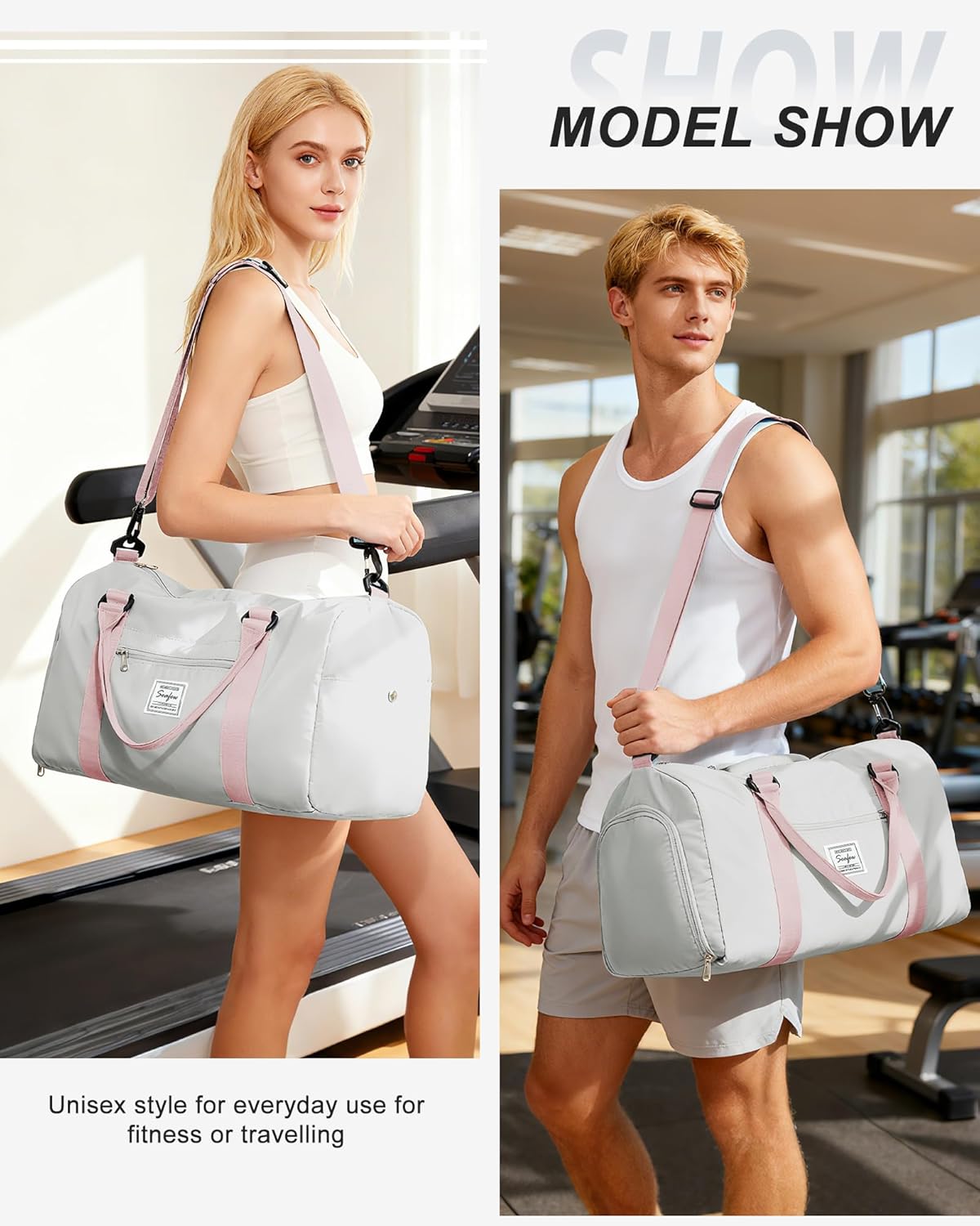Skiennix Women's Gym Bag - Stylish Travel Duffel Tote for Weekend Adventures | Versatile & Spacious