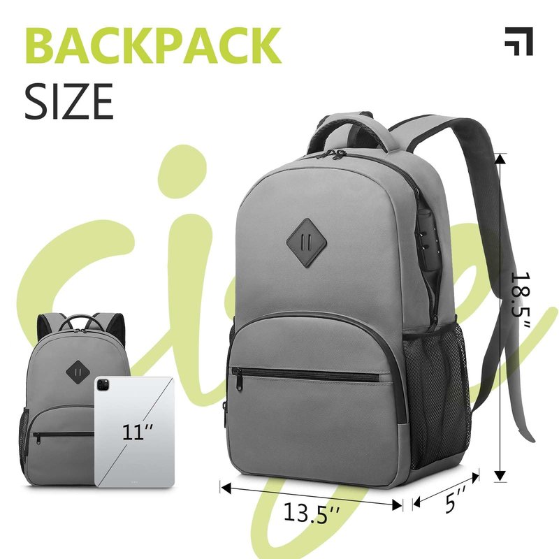 OZCHIN Smell Proof Backpack With Combination Lock, Double Sealed Zipper ClassicsSmell Proof Travel Backpack, Large Capacity Smell Proof Container Carbon Enduring, Great Gifts for Men Women