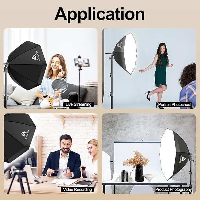 Softbox Photography Lighting Kit, Podcast Lighting,Shooting,Video Recording