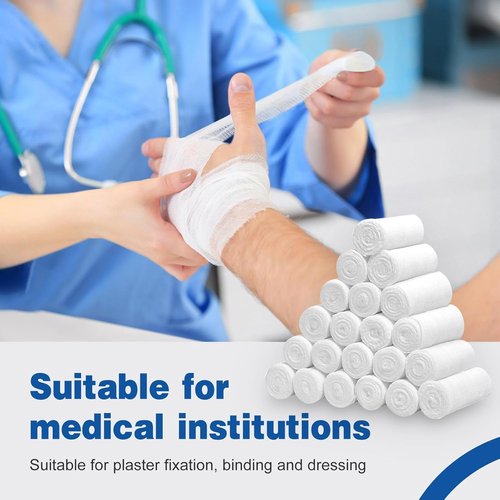 AZEN Gauze Rolls Bandages - 100 Pack, 3 in x 4.1 Yards | Premium First Aid & Medical Supplies