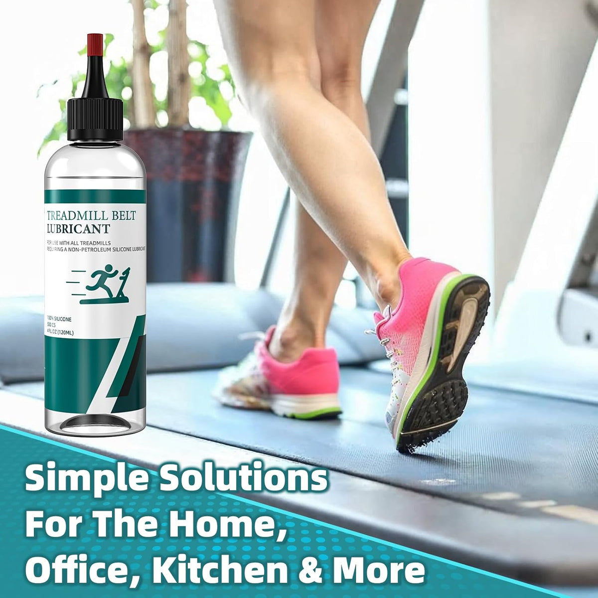 Silicone Treadmill Belt Lubricant - High-Temperature Resistant 100% Silicone | 4.2 Ounce with Application Tubes