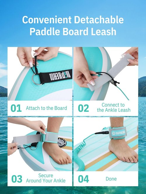 Niphean Paddle Board Leash - 3-10ft Coiled Elastic Ankle Strap | Durable & Tangle-Free Design