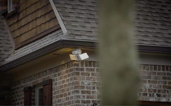 Video Wi-Fi Connected White Wired EdgeLit Motion Activated Outdoor Security