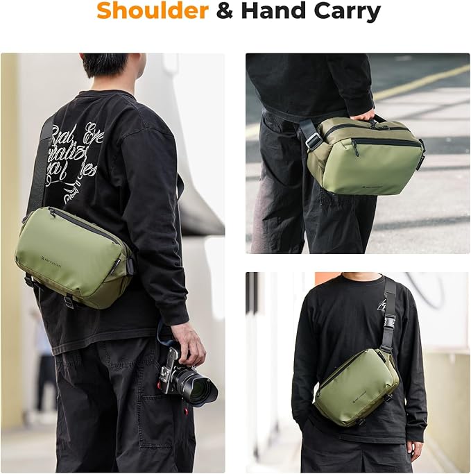 K&F CONCEPT Camera Sling Bag Crossbody Bag Waterproof Camera Shoulder Backpack