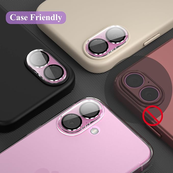 YWXTW [5 Pack Designed for iPhone 16 Camera Lens Protector, for iPhone 16 Plus