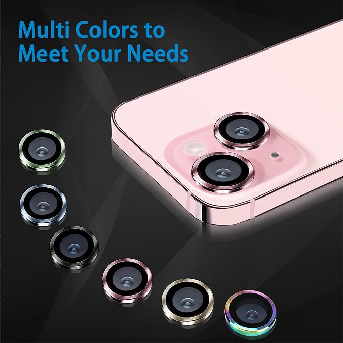 Compatible with iPhone 15 and 15 Plus Camera Lens Protector, Anti-Scratch Lens
