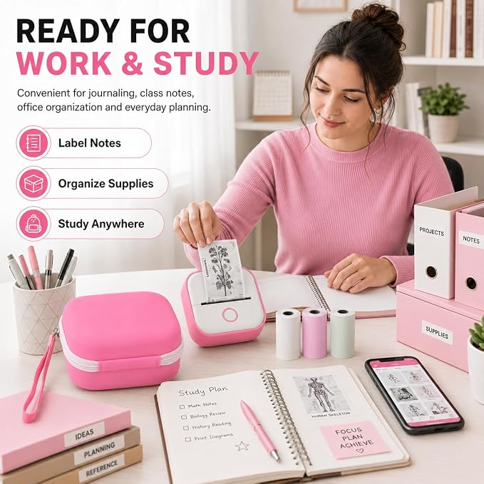 ANKHOH Label Maker Case for Memoking T02/ for Phomemo M02/ M02S/ M02 Pro/ Q30S/
