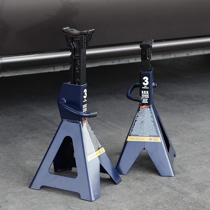 TCE 6 Ton (12,000 LBs) Capacity Steel Jack Stands, 2 Pack, Blue, AT46002U