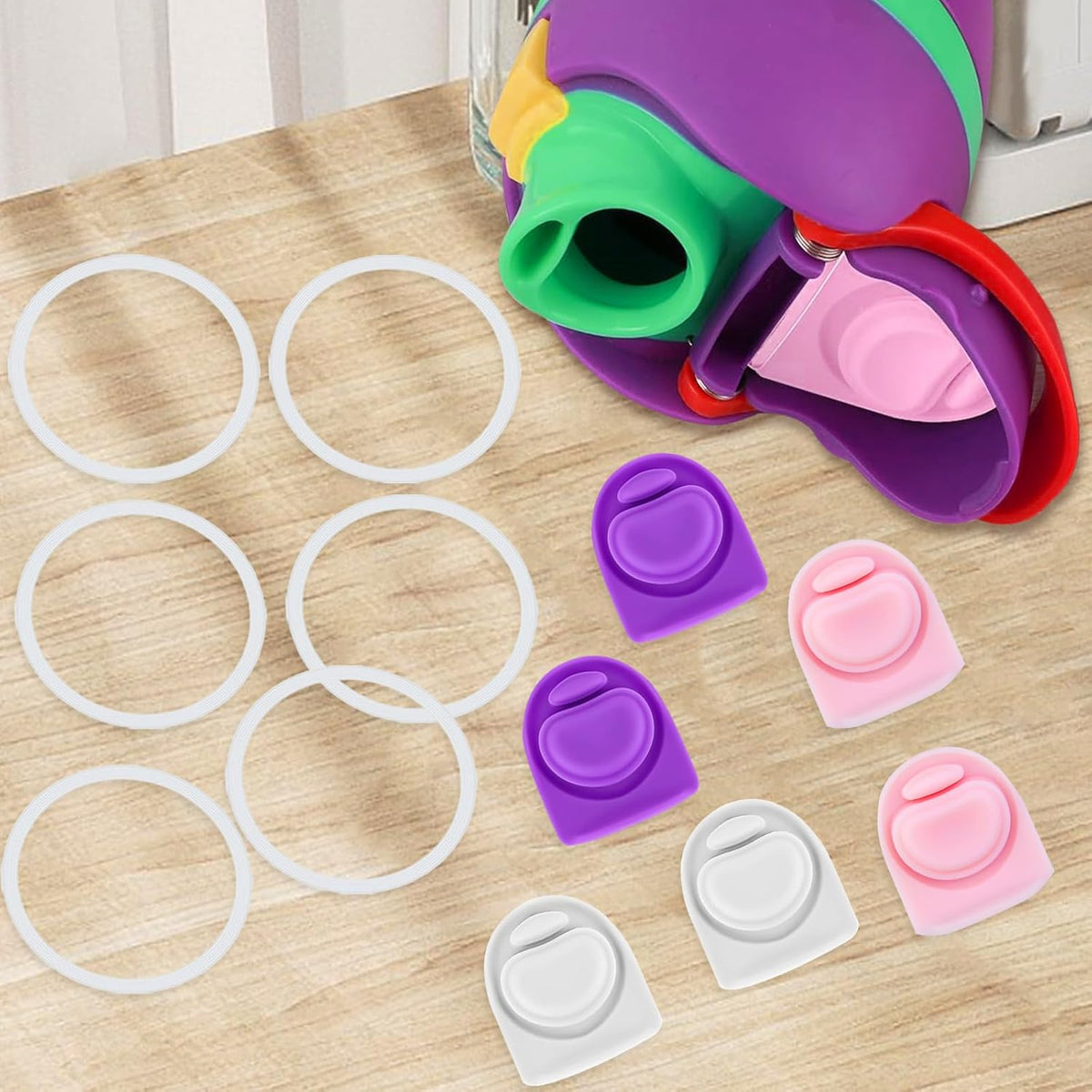 Owala Replacement Lid Rubber Seal Stopper - 6 Sets of O-Ring Gaskets for 16-40 oz Water Bottles