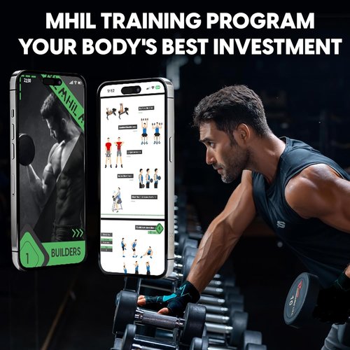 MhIL Workout Gloves for Men - Comfortable Gym Gloves with Enhanced Grip & Wrist Wrap Support | Weight Lifting Protection